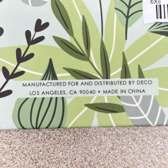 BLESSED Lined Hardcover Journal Notebook Green Gold Leaf Allover Print - Picture 14 of 17